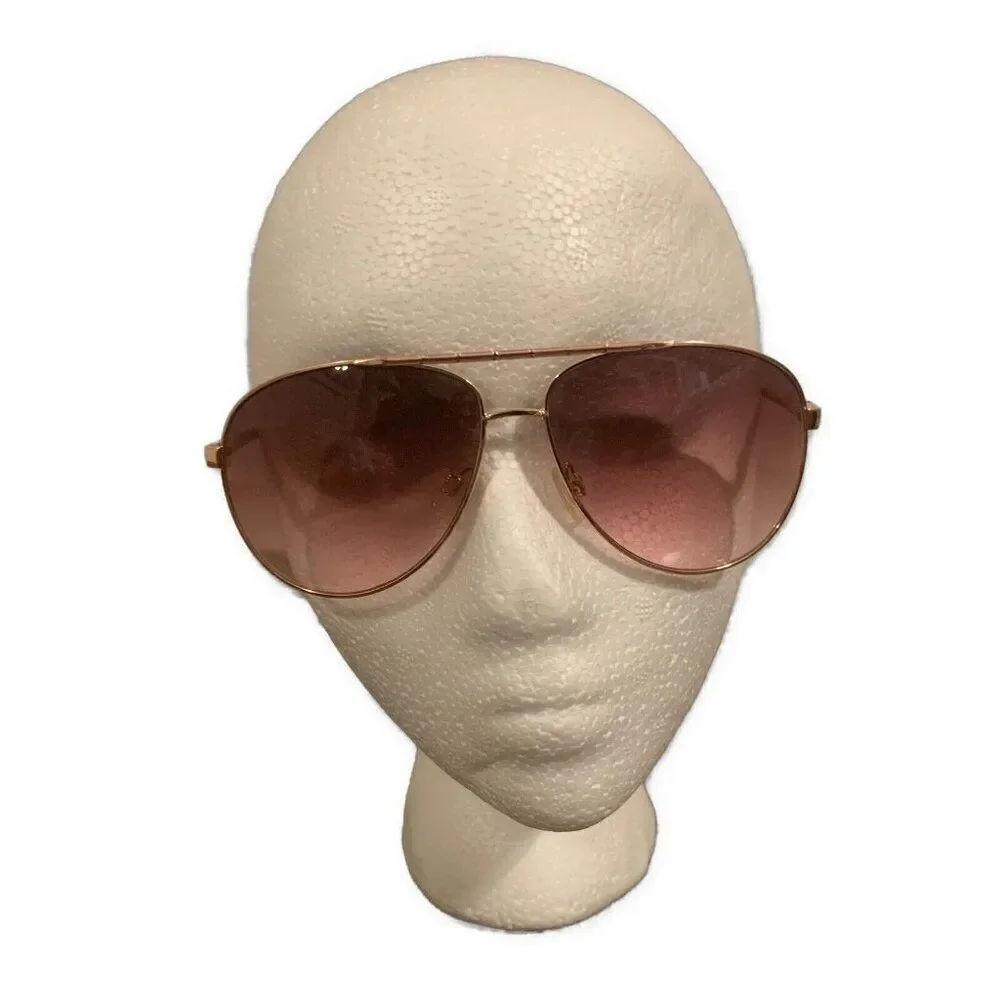 Steve Madden Womens Rose Gold Aviator Sunglasses #33
